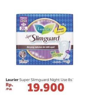 Promo Harga Laurier Super Slimguard Night 35cm 8 pcs - Carrefour