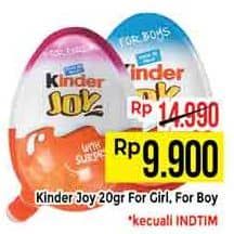 Promo Harga Kinder Joy Chocolate Crispy Girls, Boys 20 gr - Hypermart
