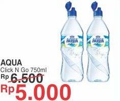 Promo Harga AQUA Air Mineral 750 ml - Yogya