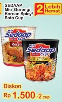 Promo Harga SEDAAP MIe Cup Kuah/Goreng/Korean Spicy  - Indomaret