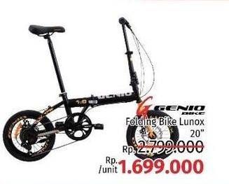 Promo Harga GENIO Folding Bike 20" Lunox  - LotteMart