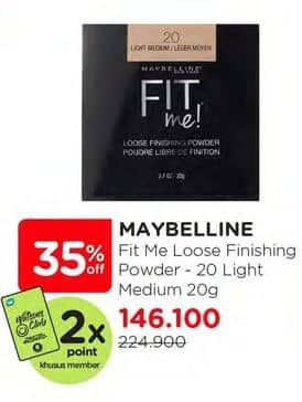 Promo Harga Maybelline Fit Me Loose Finishing Powder 20 Medium Light 20 gr - Watsons