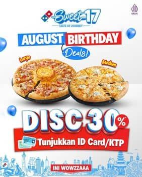 Promo Harga Disc 30%  - Domino Pizza