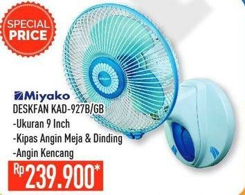 Promo Harga MIYAKO KAD-927 B | Fan 35 Watt Blue, GB  - Hypermart
