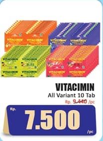 Promo Harga Vitacimin Vitamin C - 500mg Sweetlets (Tablet Hisap) per 10 str 2 pcs - Hari Hari