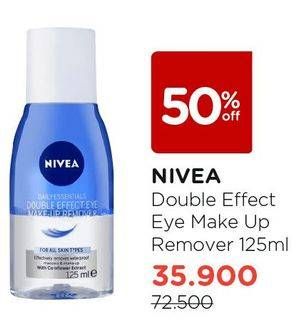 Promo Harga NIVEA Double Effect Eye Make Up Remover 125 ml - Watsons