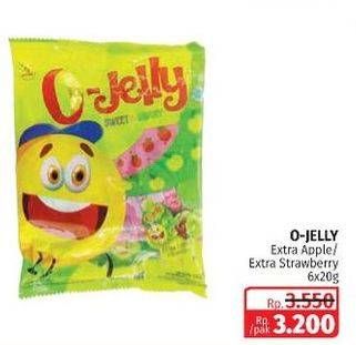Promo Harga O-jelly Konyaku Jelly Extract Apple, Extract Strawberry 6 pcs - Lotte Grosir