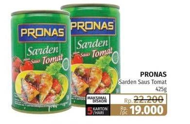 Promo Harga PRONAS Sarden Tomat 425 gr - Lotte Grosir
