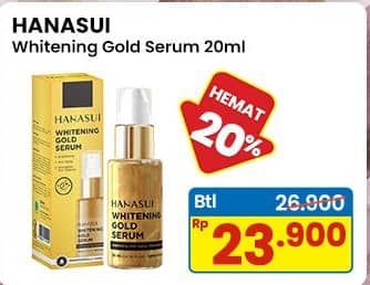 Promo Harga Hanasui Whitening Gold Serum 20 ml - Indomaret