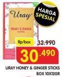 Promo Harga URAY Honey & Ginger Stick per 10 sachet 12 ml - Superindo