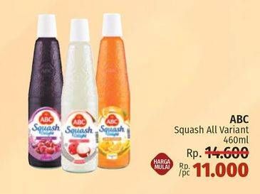 Promo Harga ABC Syrup Squash Delight All Variants 460 ml - LotteMart