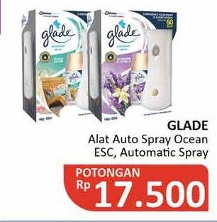 Promo Harga GLADE Matic Spray Refill Lavender Vanilla, Ocean Escape 145 gr - Alfamidi