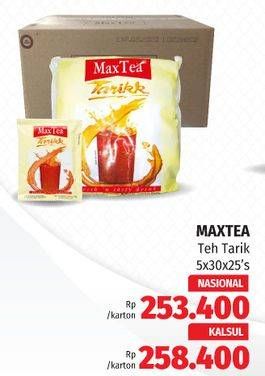 Promo Harga Max Tea Minuman Teh Bubuk Tarikk per 30 sachet 25 gr - Lotte Grosir