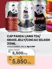 Promo Harga Cap Panda Minuman Kesehatan Cincau, Cincau Selasih, Liang Teh 310 ml - Carrefour