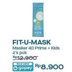 Promo Harga FIT-U-MASK Masker Kids 4D Prime+ 2 pcs - Indomaret