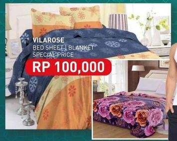 Promo Harga Vilarose Bed SHeet/Blanket  - Carrefour