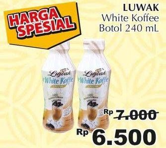 Promo Harga Luwak White Koffie Ready To Drink 240 ml - Giant