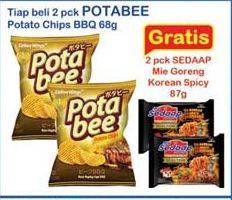 Promo Harga POTABEE Snack Potato Chips BBQ per 2 pouch 68 gr - Indomaret