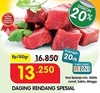 Promo Harga Daging Rendang Sapi Spesial per 100 gr - Superindo