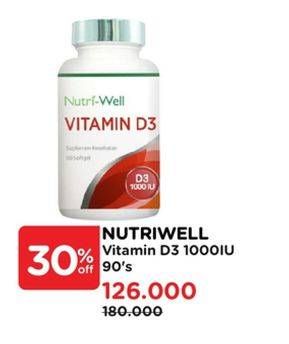 Nutriwell Vitamin D3 1000 IU