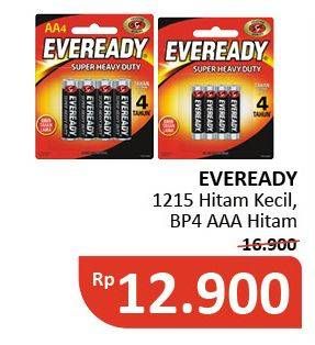Promo Harga EVEREADY Battery D-1215 Hitam Kecil 4 pcs - Alfamidi