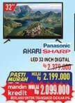 Promo Harga Panasonic/AKARI/SHARP LED 32 Inci  - Hypermart