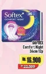 Promo Harga Softex Comfort Night Wing 36cm 12 pcs - Alfamart
