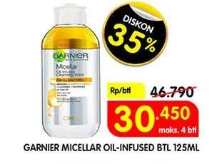 Promo Harga GARNIER Micellar Water Oil-Infused 125 ml - Superindo