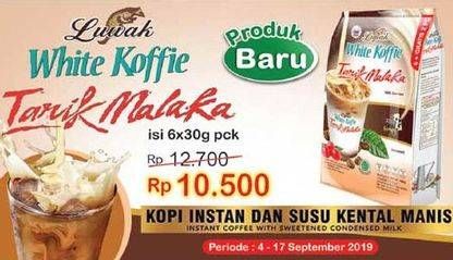 Promo Harga Luwak White Koffie per 6 sachet 30 gr - Indomaret