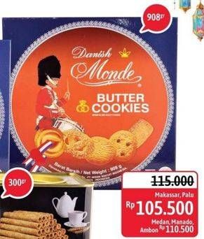 Promo Harga MONDE Butter Cookies 908 gr - Alfamidi