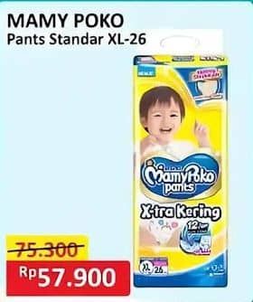 Promo Harga Mamy Poko Pants Xtra Kering XL26 26 pcs - Alfamart