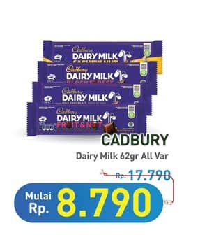 Promo Harga Cadbury Dairy Milk All Variants 62 gr - Hypermart