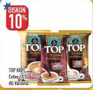 Promo Harga Top Coffee Kopi All Variants 10 pcs - Hypermart