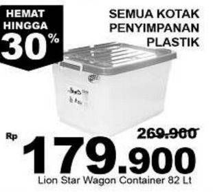 Promo Harga LION STAR Wagon Container 82 ltr - Giant