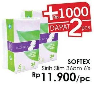 Promo Harga Softex Daun Sirih 36cm 6 pcs - Guardian