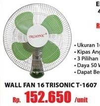 Promo Harga TRISONIC T-1607 Wall Fan 16 inch  - Hari Hari