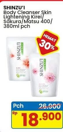 Promo Harga Shinzui Body Cleanser Kirei, Sakura, Matsu 380 ml - Indomaret