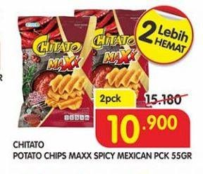 Promo Harga CHITATO Maxx Spicy Mexican per 2 pouch 55 gr - Superindo