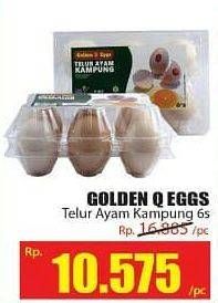 Promo Harga GOLDEN Q EGG Telur Ayam Kampung 6 pcs - Hari Hari