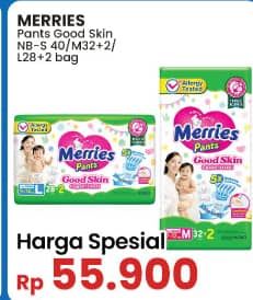 Promo Harga Merries Pants Good Skin L30, M34, S40 30 pcs - Indomaret