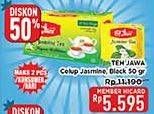 Promo Harga Teh Jawa Teh Celup Black Tea, Jasmine Tea per 25 pcs 2 gr - Hypermart
