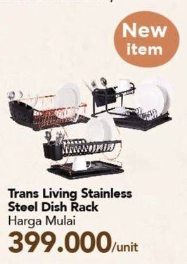 Promo Harga Transliving Stainless Steel Dish Rack  - Carrefour