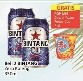 Promo Harga BINTANG Zero per 2 kaleng 330 ml - Alfamart