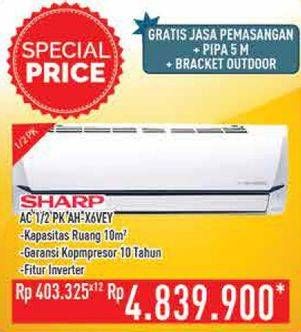 Promo Harga SHARP AH-X6VEY - AC 1/2PK  - Hypermart