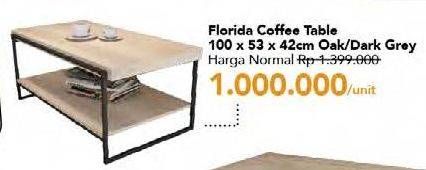 Promo Harga FLORIDA Coffee Table 100x53x42cm  - Carrefour