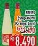 Promo Harga Freiss Syrup Squash Orange, Lychee 500 ml - Hypermart