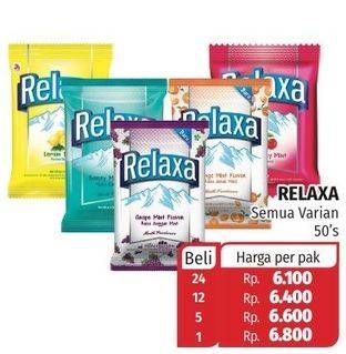 Promo Harga RELAXA Candy All Variants 50 pcs - Lotte Grosir