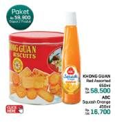 Khong Guan Assorted Biscuit Red + ABC Syrup Squash Delight