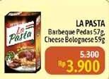 Promo Harga LA PASTA Spaghetti Instant Spicy Barbeque, Cheese Bolognese 57 gr - Alfamidi