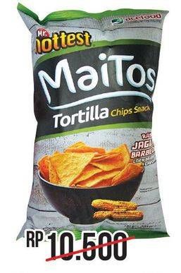 Promo Harga MR HOTTEST Maitos Tortilla Chips BBQ 140 gr - Alfamart